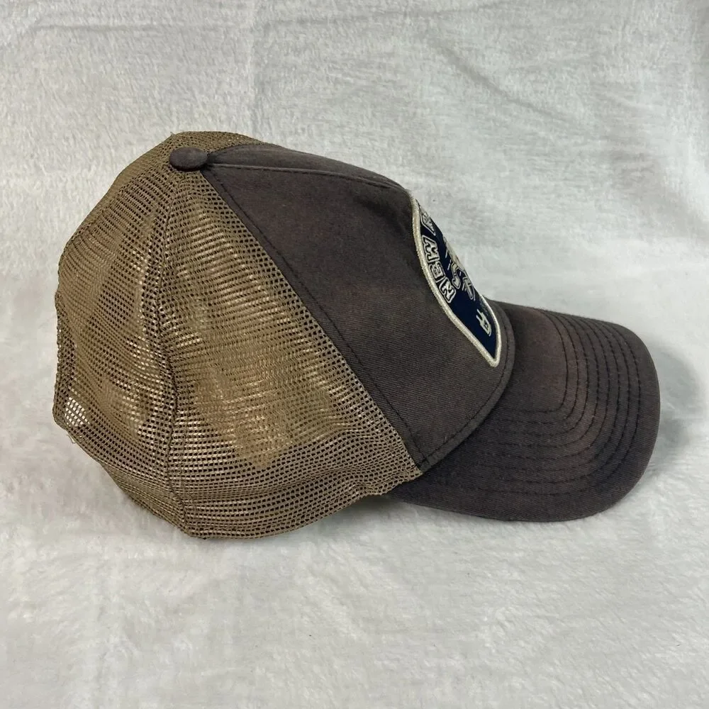 New Era Cap Distressed Gray/Blue Mens Hat Adjustable Ball Cap Baseball